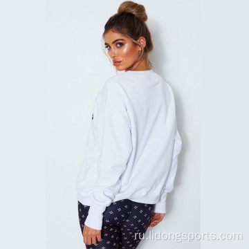 Пользовательский логотип Women Crewneck Blank Sport Crewneck Whotshirt